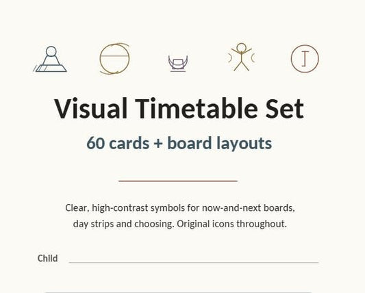 Visual Timetable Printable, Now and Next Board, SEND Autism Visual Schedule Cards for EYFS Classroom and Home Routine, UK Download