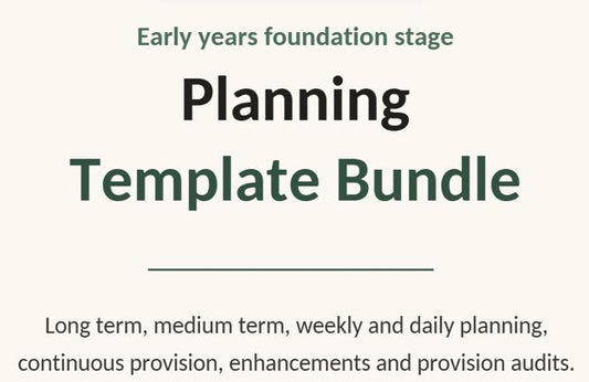 28 pages - EYFS Planning Template Bundle, Early Years Nursery Planner (PDF)