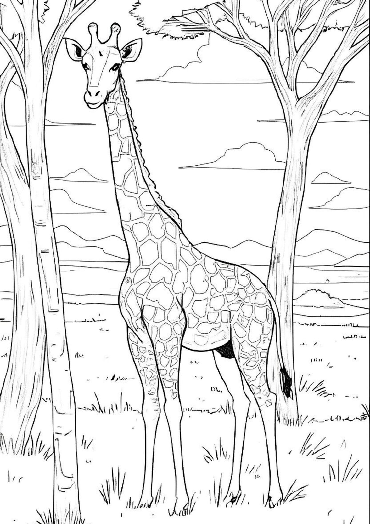100 Page - Wild Animals Picture + Colouring Book for Kids Fun Activity