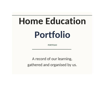 26 pages - Home Education Portfolio Template Printable, UK Home Ed Learning Log, Instant Download PDF