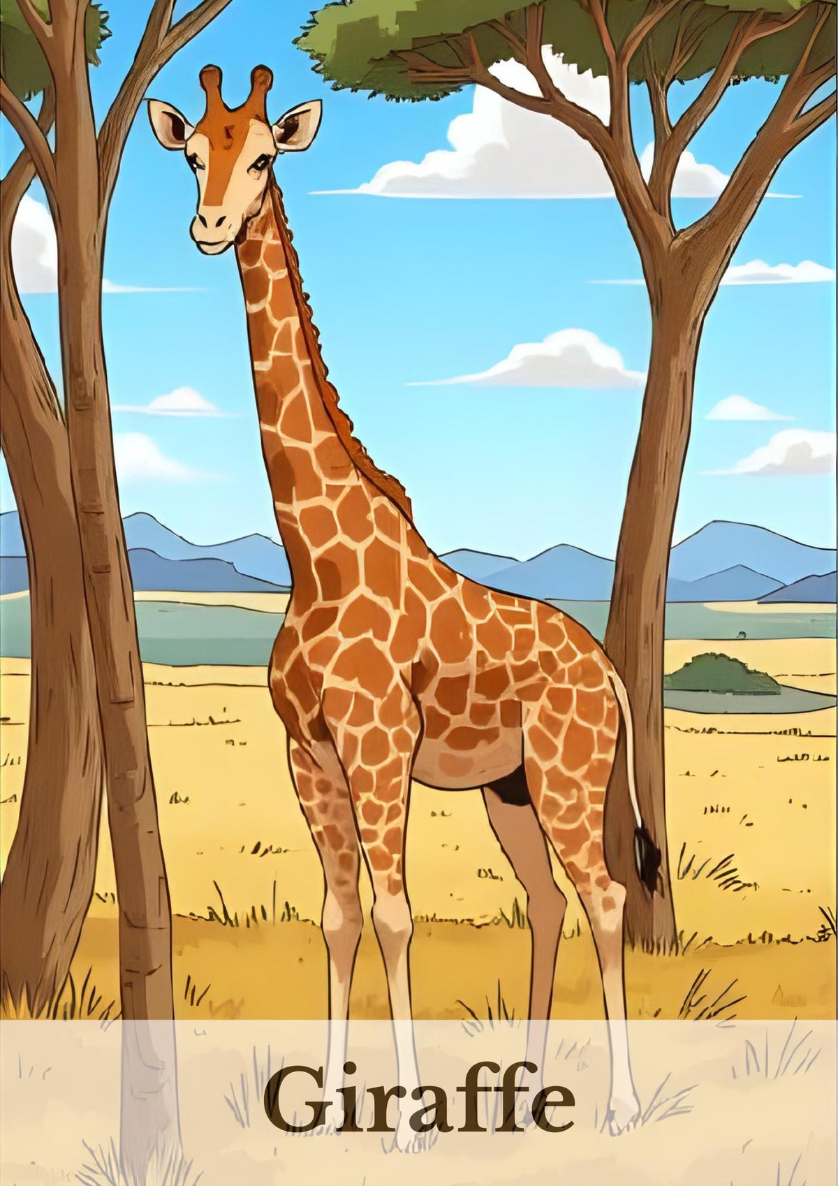 100 Page - Wild Animals Picture + Colouring Book for Kids Fun Activity