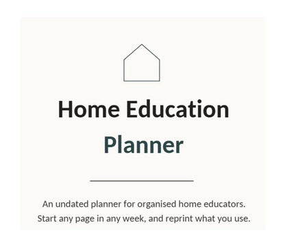 45-pages of Home Education Planner Bundle, Attendance Log, Progress Tracker (Digital Download)