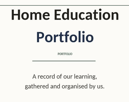 26 pages - Home Education Portfolio Template Printable, UK Home Ed Learning Log, Instant Download PDF