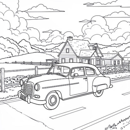 Cars Picture + Colouring Book for Kids Actiity at Home and School