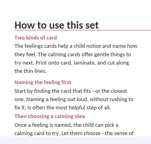 Emotion Regulation Cards Printable, Feelings and Calm Down Strategy Cards, SEND Autism EYFS Wellbeing Resource for Home and School, PDF