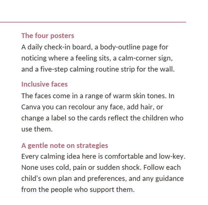 Emotion Regulation Cards Printable, Feelings and Calm Down Strategy Cards, SEND Autism EYFS Wellbeing Resource for Home and School, PDF