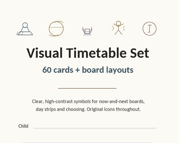 Visual Timetable Printable, Now and Next Board, SEND Autism Visual Schedule Cards for EYFS Classroom and Home Routine, UK Download