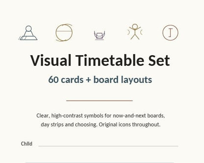 Visual Timetable Printable, Now and Next Board, SEND Autism Visual Schedule Cards for EYFS Classroom and Home Routine, UK Download