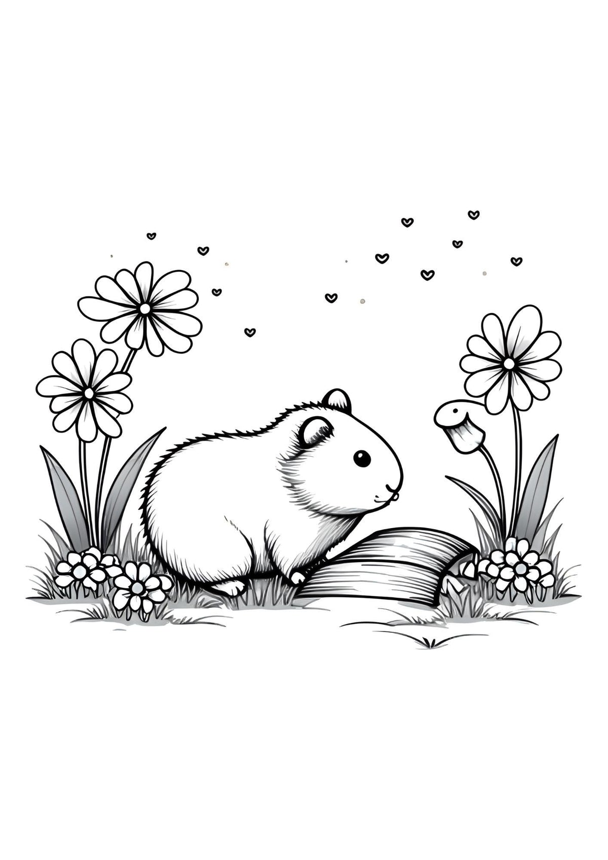 50-page Colouring Book of Pet Animals for Children Art Activity