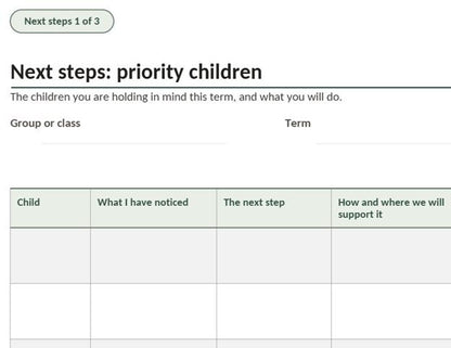 20-pages - EYFS Termly Progress Tracker Pack, Child Development Record (Digital Download)