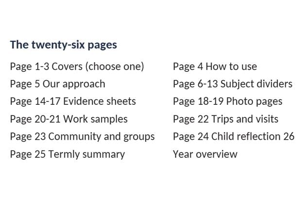 26 pages - Home Education Portfolio Template Printable, UK Home Ed Learning Log, Instant Download PDF