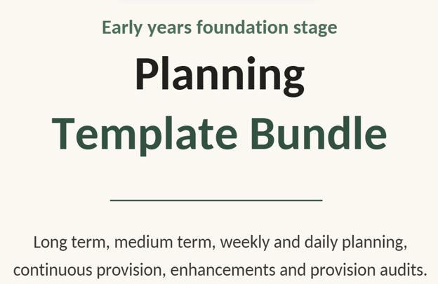 28 pages - EYFS Planning Template Bundle, Early Years Nursery Planner (PDF)