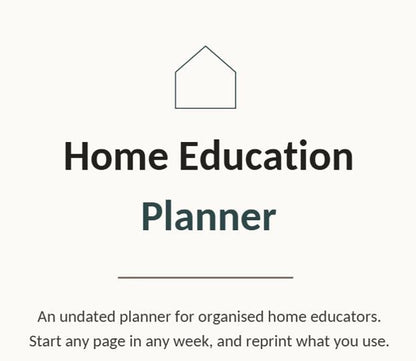 45-pages of Home Education Planner Bundle, Attendance Log, Progress Tracker (Digital Download)