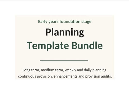 28 pages - EYFS Planning Template Bundle, Early Years Nursery Planner (PDF)