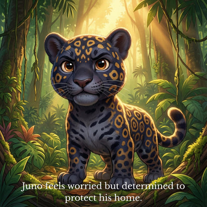 Jaguar Story and Colouring Book - Story Illustrations, Narration, & Sketch to Colour