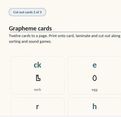 UK Phonics Sound Mats Printable, Phonics Mat, EYFS Reception Year 1 Letters and Sounds Resource, Instant Download PDF