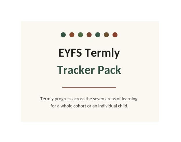 20-pages - EYFS Termly Progress Tracker Pack, Child Development Record (Digital Download)