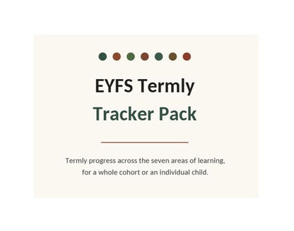 20-pages - EYFS Termly Progress Tracker Pack, Child Development Record (Digital Download)