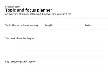 28 pages - EYFS Planning Template Bundle, Early Years Nursery Planner (PDF)