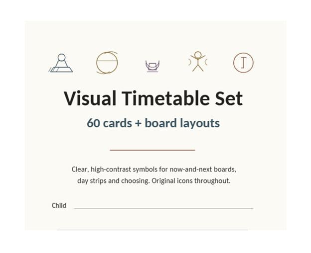 Visual Timetable Printable, Now and Next Board, SEND Autism Visual Schedule Cards for EYFS Classroom and Home Routine, UK Download