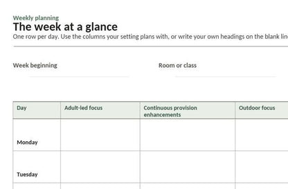 28 pages - EYFS Planning Template Bundle, Early Years Nursery Planner (PDF)