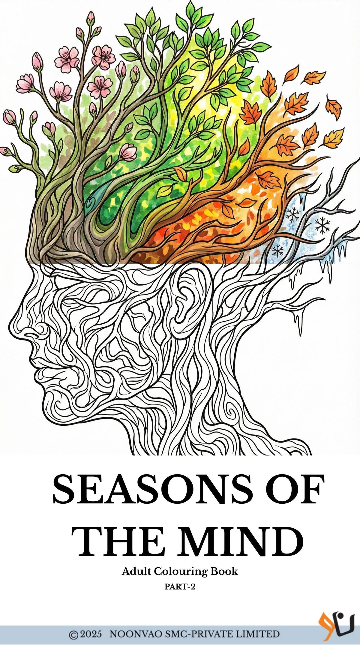 Part-2 Seasons of the Mind Adult Coloring Book, Stress Relief (Downloadable PDF)