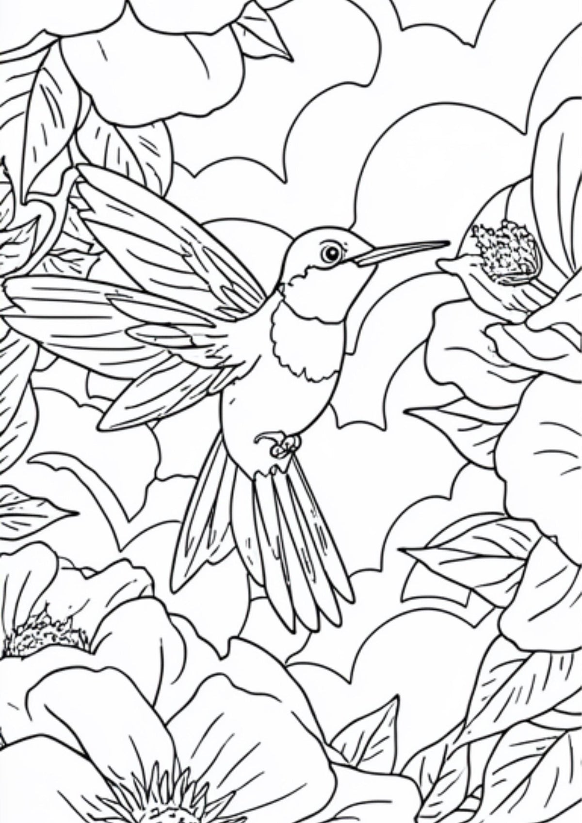 100-page Birds Picture + Colouring Book for Kids Fun Activity