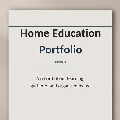 26 pages - Home Education Portfolio Template Printable, UK Home Ed Learning Log, Instant Download PDF