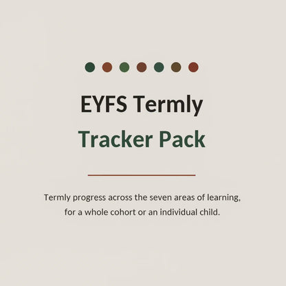 20-pages - EYFS Termly Progress Tracker Pack, Child Development Record (Digital Download)